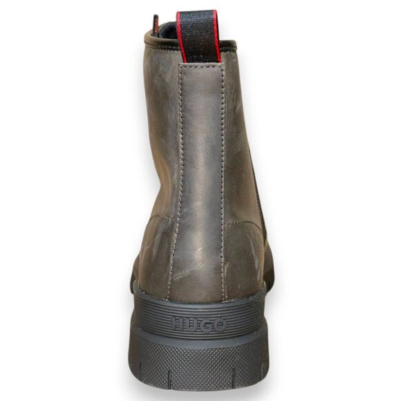 HUGO Ryan Men's Gray Leather Hiking Boots US 9 (EU 42) MSRP $230 - Picture 3 of 4